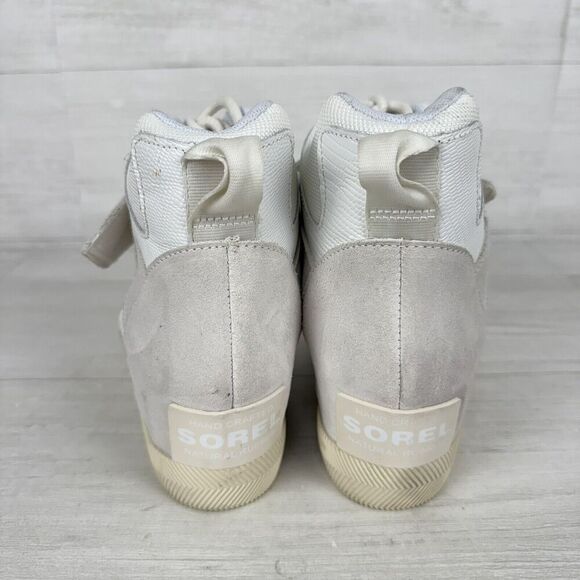 Sorel Out N About Sport Womens 10 Lace Up Wedge Boot Waterproof White Sneakers - Picture 5 of 11